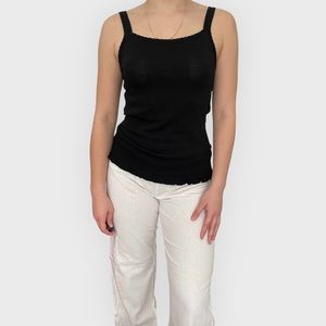 Vintage Daniel Hechter 90s black beaded tank